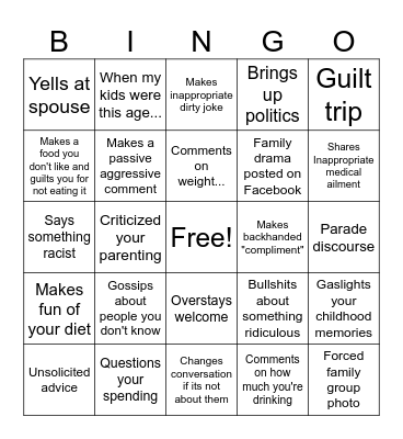 Thanksgiving Post Bingo Card