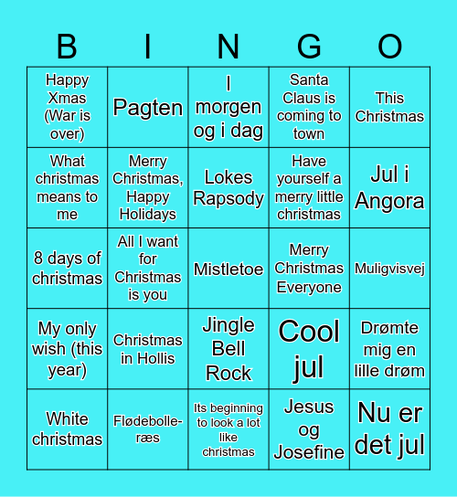 JULEMUSIK BANKO Bingo Card