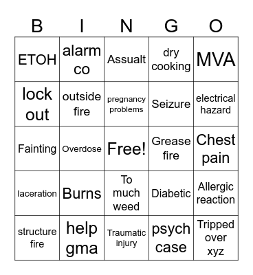 Dispatch Turkey Day Bingo Card