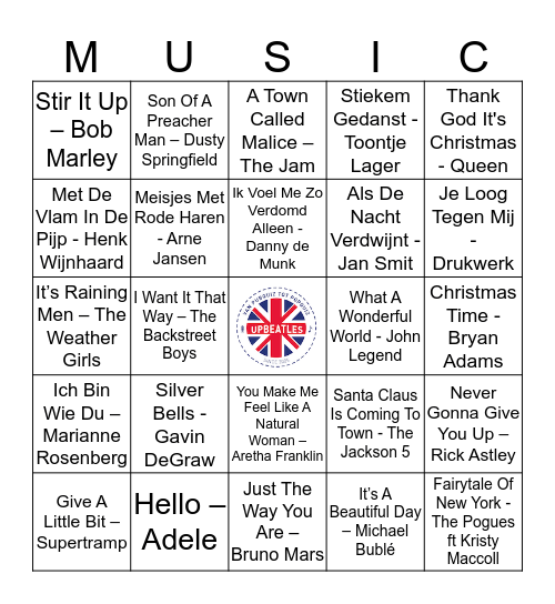 411 Bingo Card