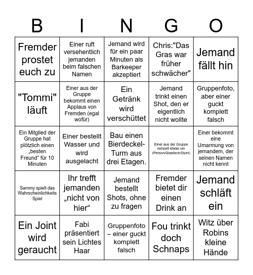 ROBIN Bingo Card