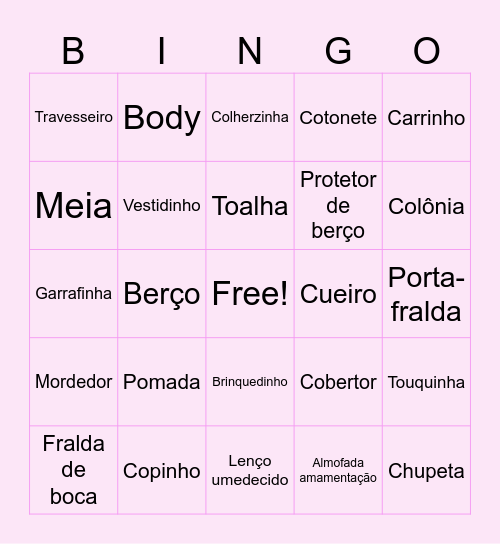 Bingo da Júlia Bingo Card
