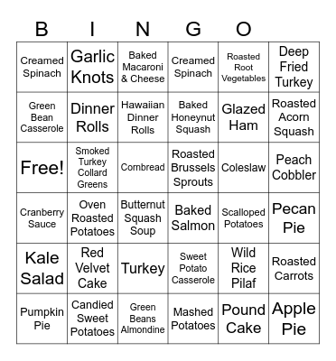 Gobble 'til You Wobble Bingo! Bingo Card