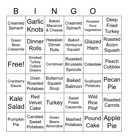 Gobble 'til You Wobble Bingo! Bingo Card