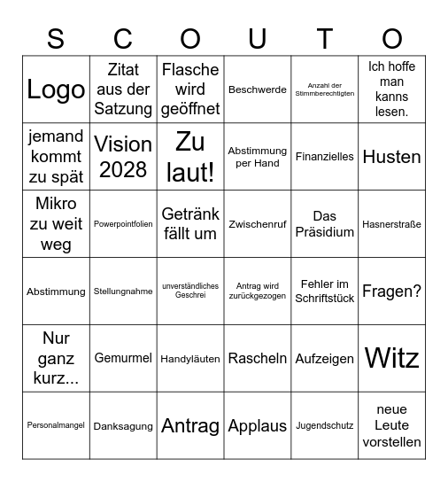 LT Bingo Card