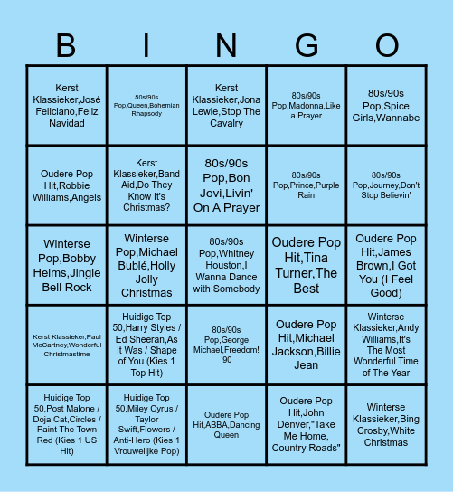 WINTER BINGO Card