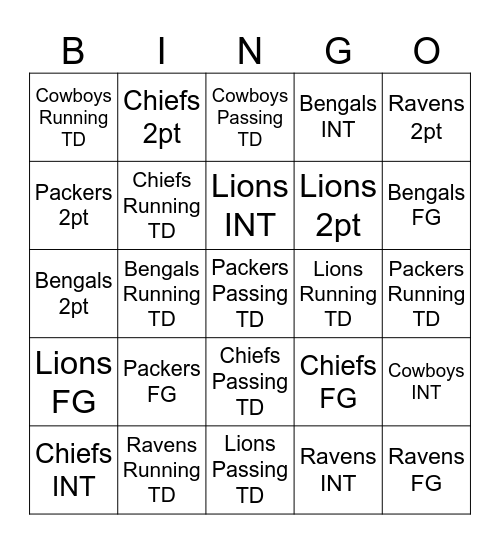 Thank-you Giving Day Bingo Card