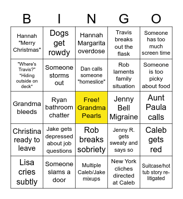 Thanksgiving Bingo Card