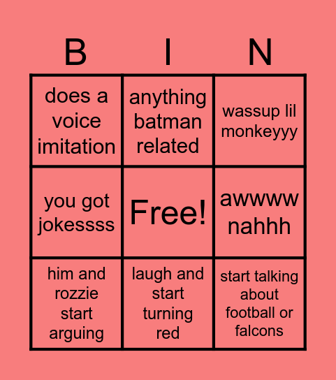 🖤 Uncle Bingo! 🖤 Bingo Card
