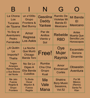 Thanksgiving Bingo Card