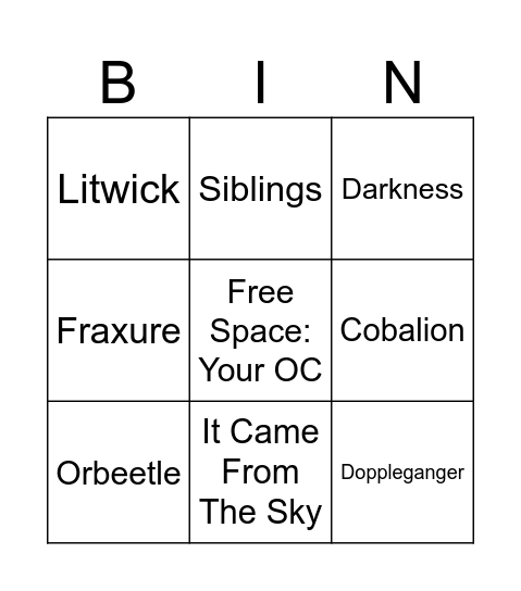 Untitled Bingo #2 Bingo Card