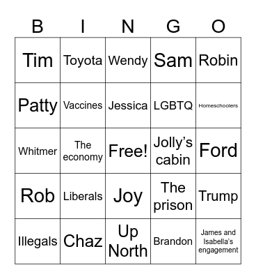 Happy Thanksgiving!! Bingo Card