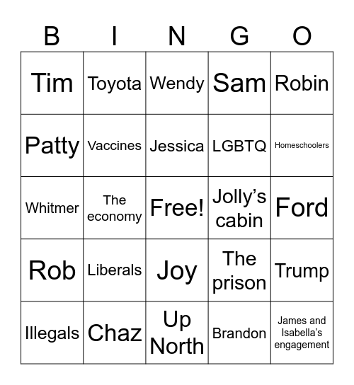 Happy Thanksgiving!! Bingo Card