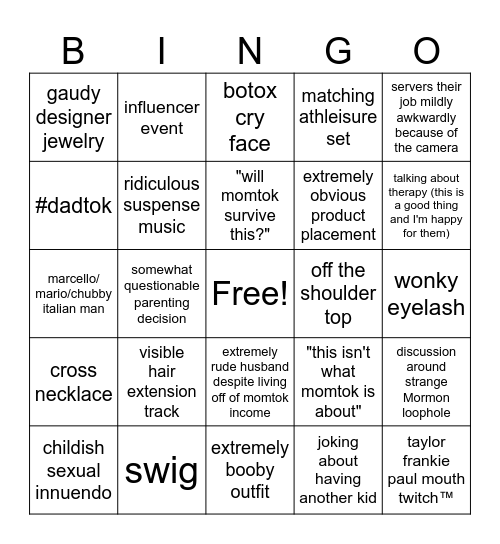 SLOMW S3 Bingo Card