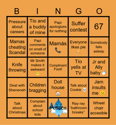 Thanksgiving Bingo Card