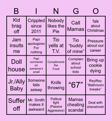 Thanksgiving bingo Card