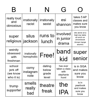 west florida bingo Card