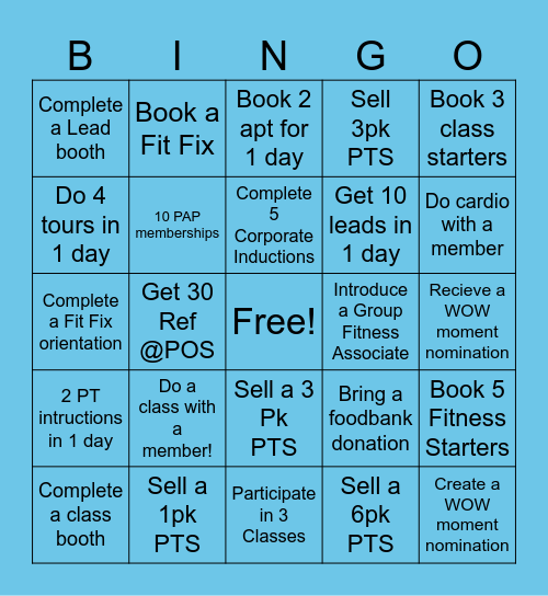 Holiday Hustle Bingo Card