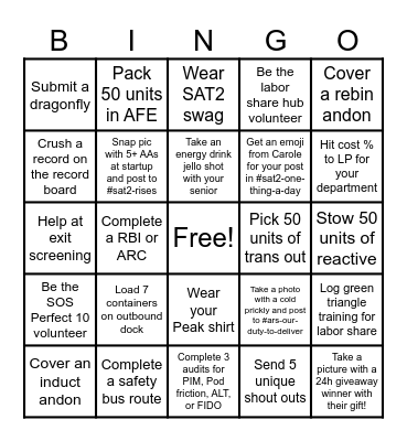 Cyber Monday Bingo Card