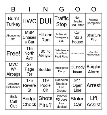 HRECC Thanksgiving Bingo Card