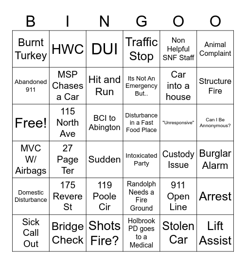 HRECC Thanksgiving Bingo Card