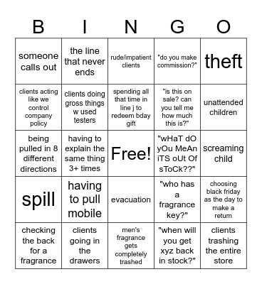 black friday bingo Card