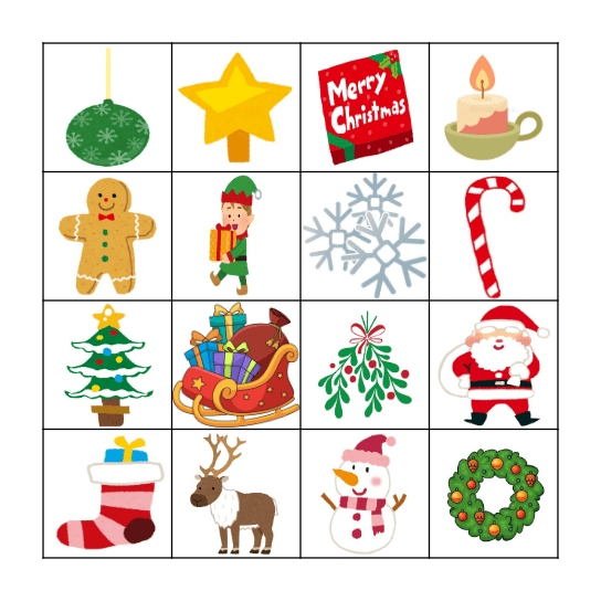 Christmas Bingo Card