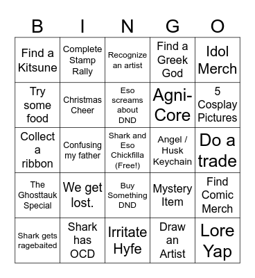 Elf??? Market Bingo Card