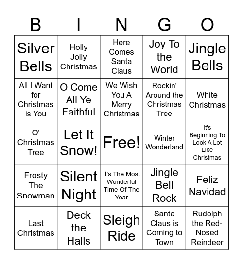 Christmas Bingo Card
