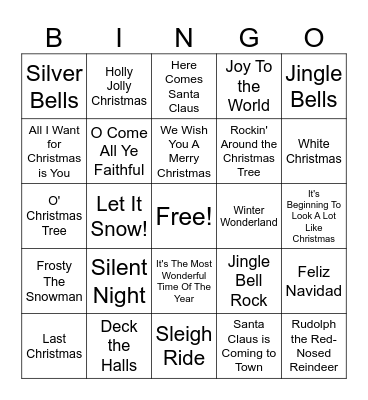 Christmas Bingo Card