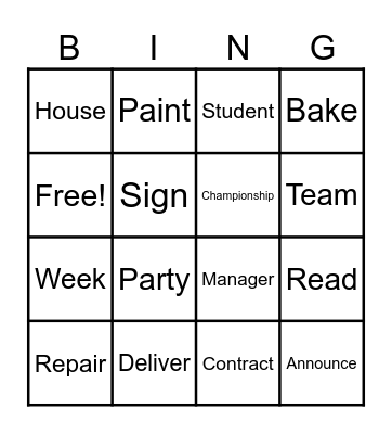 Passive voice Bingo Card