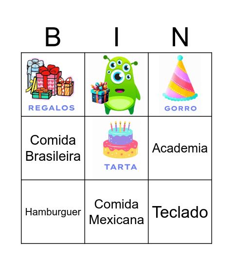 Hobbies Pedro Bingo Card