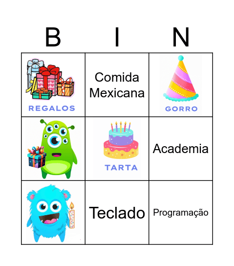 Cumpleaños Bingo Card