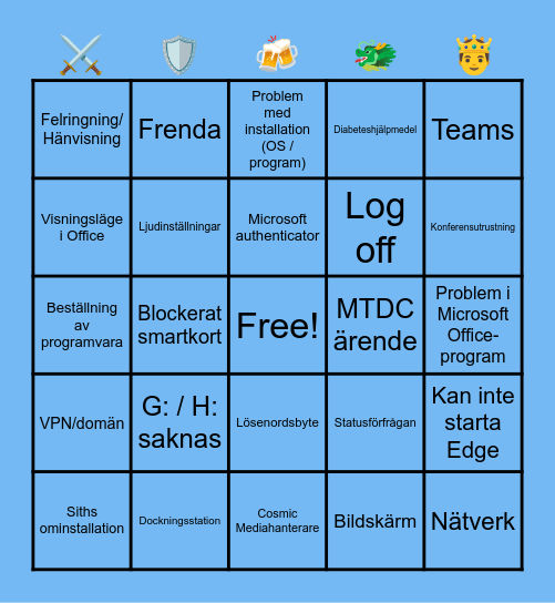𝔉𝔯𝔢𝔡𝔞𝔤𝔰 𝔅𝔦𝔫𝔤𝔬 Bingo Card