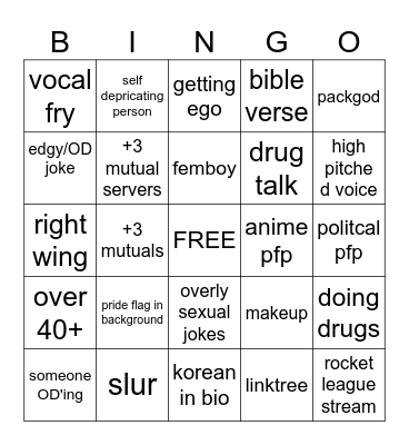 Discord Bingo Card