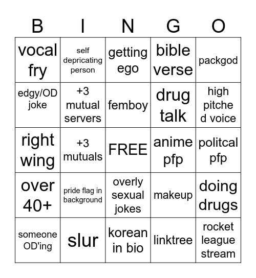 Discord Bingo Card