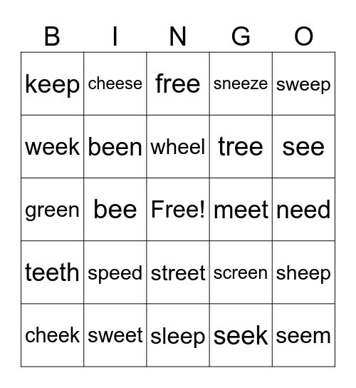 ee Bingo Card