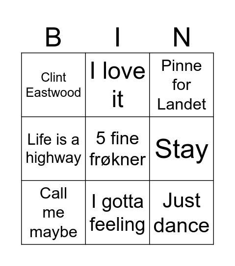 Bingo Card