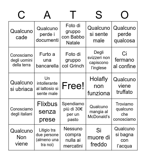Ginevra Bingo Card