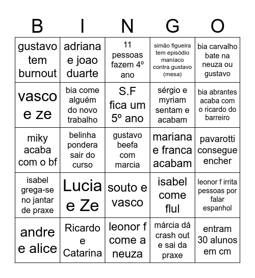 bingo cm 2026 Bingo Card