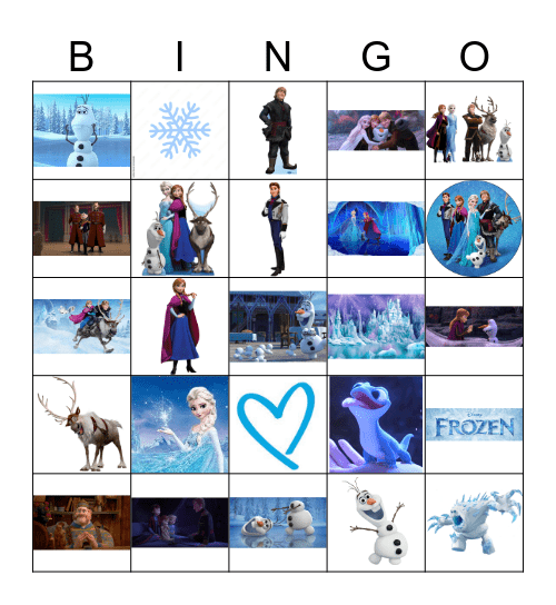 Frozen Bingo Card
