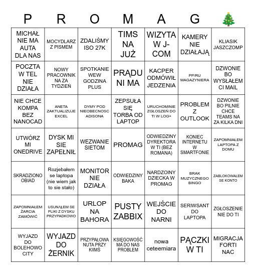 TI BINGO GRUDZIEŃ Bingo Card