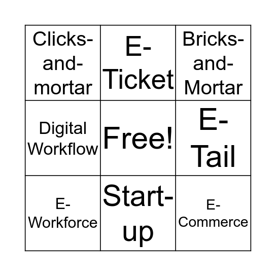 Chapter 9 Bingo Card