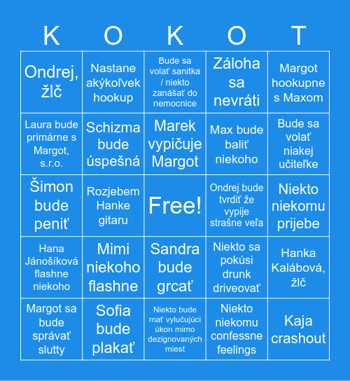 Elokované Dozvuky Skalická Cesta 1 Bingo Card