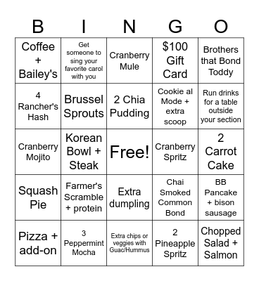 Black Friday Bingo Card