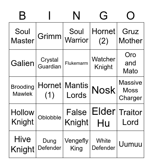 HK Bingo Card