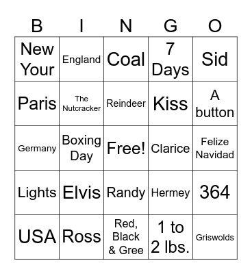 test 2 Bingo Card