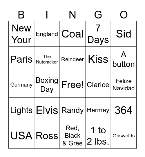 test 2 Bingo Card
