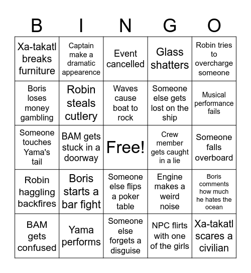 John Deer card Bingo Card