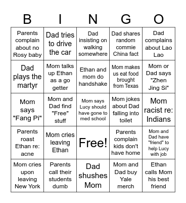 HAO THANKSGIVING 2025 Bingo Card